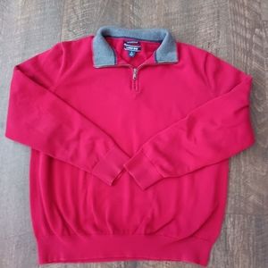 Lands End Men's 1/4 zip sweater with collar